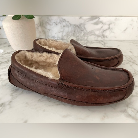 Sold out Moccasins Brown Leather Size 9 - Picture 3 of 6